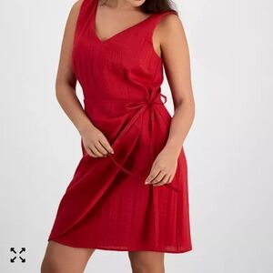 Sam Edelman Faux Wrap Red Mini dress SZ 10 NWTs